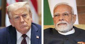 トランプ米大統領(左)、インドのモディ首相(いずれもゲッティ=共同)