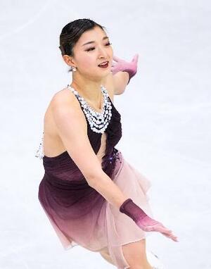 　女子フリー　演技する坂本花織＝ミラノ（共同）