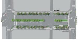東大通の道路空間再構築後のイメージ図