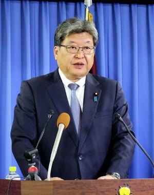 　自民党の萩生田幹事長代行＝２５年１２月、東京・永田町の党本部