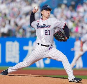 オリックス戦に先発し、7回1失点で4勝目を挙げたヤクルトの吉村=神宮