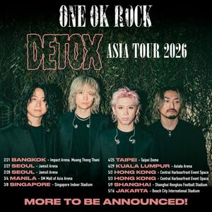 ONE OK ROCK『ONE OK ROCK DETOX ASIA TOUR 2026』ビジュアル