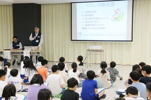 嵐南小学校4年生が学んだ五十嵐川についての出前授業=三条市南四日町1
