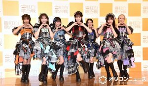 当日衣装は期待の“倍の倍”と語ったCANDY TUNE （前列左から）小川奈々子、立花琴未、村川緋杏（後列左から）南なつ、福山梨乃、桐原美月、宮野静 （C）ORICON NewS inc.