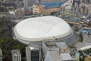 　東京ドーム＝２０２５年３月（共同通信社ヘリから）