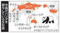 中国がパンダを貸与している主な国