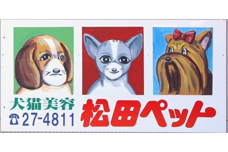 Negiccoが“例の看板”に！？「松田ペット」コラボ看板、公開制作