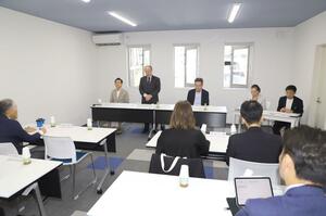 2025年3月期決算などを報告した新潟地下開発の株主総会=20日、新潟市中央区古町通5