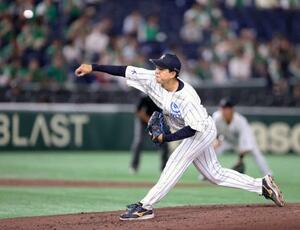JR東日本戦に登板したNTT西日本・遠藤=東京ドーム