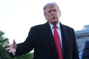 　７日、米ワシントンで話すトランプ大統領（ＡＰ＝共同）