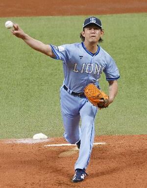 日本ハム戦に先発し7回無失点で7勝目を挙げた西武・今井=エスコンフィールド