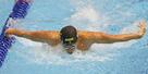 男子１００メートルバタフライ（視覚障害Ｓ１１）　１分４秒０６で２位の富田宇宙＝ＳＡＧＡサンライズパーク水泳場