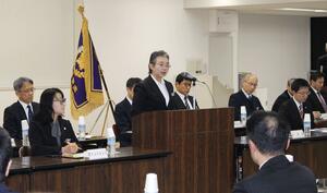 県警の今年の重点取り組み事項などについて確認した署長会議＝９日、県警本部