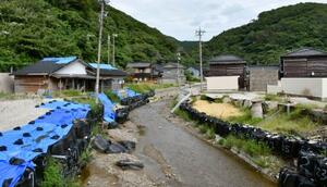 地震と豪雨による被災からの復旧が進まない石川県輪島市門前町深見地区の集落=12日