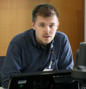 ベルリン工科大のアレクサンダー・ウィマーズ研究員=2025年9月、ドイツ・ベルリン(共同)