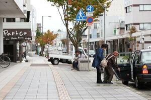 日中、人通りがまばらな中心部の商店街。にぎわいの再生は長年の市政課題だ=柏崎市東本町1