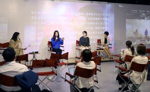ロスゼロの文美月代表が講演したイベント=新潟市中央区
