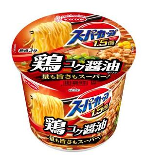 　エースコックが値上げするカップ麺「スーパーカップ１・５倍　しょうゆラーメン」（同社提供）