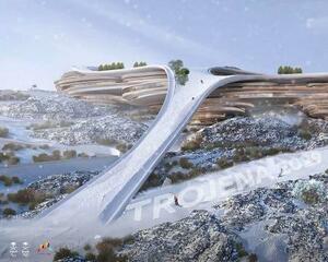 　サウジアラビアで開催予定の２０２９年冬季アジア大会の会場イメージ図（同国オリンピック・パラリンピック委員会のＸより、共同）