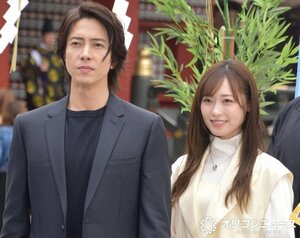 映画『正直不動産』キックオフ地鎮祭に参加した（左から）山下智久、福原遥 （C）ORICON NewS inc.