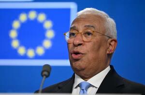 　ＥＵのコスタ大統領＝３月２０日、ブリュッセル（ゲッティ＝共同）