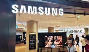 中国上海にあるサムスン電子の旗艦店=2025年10月(ゲッティ=共同)