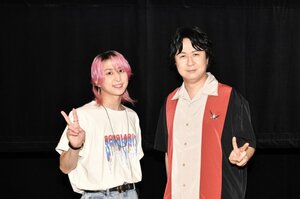 『Snow Man 佐久間大介の待って、無理、しんどい、、』公開収録イベントに出演した(左から)佐久間大介、杉田智和(C)文化放送