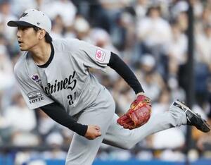 ソフトバンク戦に先発したロッテ・石川柊=ZOZOマリン