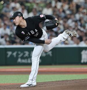 西武戦に先発したロッテ・田中=ベルーナドーム