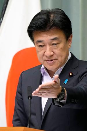 記者会見する木原官房長官=9日午後、首相官邸