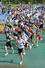 高田城ロードレース大会で力走するランナーたち＝７日、上越市本城町