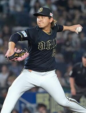 ロッテ戦に先発したオリックス・宮城=ZOZOマリン
