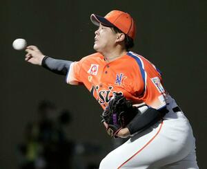 6回に登板した、オイシックスから参加の全イ・上村知輝=ウインク