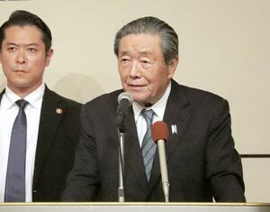 宮崎市で応援演説をする自民党の森山裕幹事長=10月23日午後