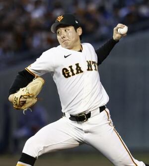 　中日戦に先発した巨人・竹丸＝上毛敷島