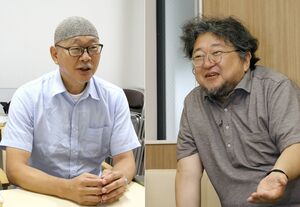 三池敏夫さん(左)と樋口真嗣さん