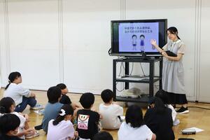 性被害を防ごうと「プライベートゾーン」について取り上げた授業=新潟市西区木場の黒埼南小学校