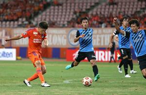 新潟－川崎　前半３０分、ＦＷ谷口海斗がゴールを決め１－０＝ビッグスワン（写真映像部・永井隆司）