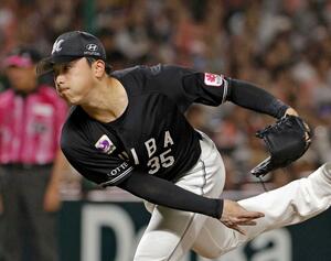 ソフトバンク戦に先発したロッテ・田中＝みずほペイペイドーム