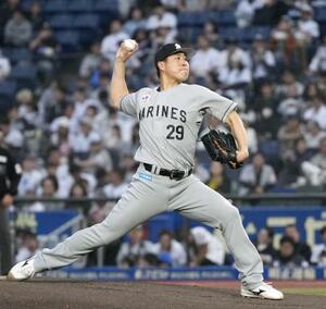 　日本ハム戦に先発したロッテ・西野＝ＺＯＺＯマリン