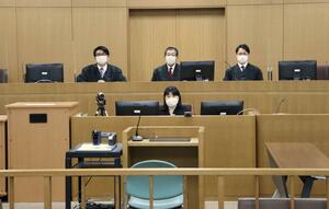 新発田女性殺害事件で被告に無期懲役の判決が言い渡された新潟地裁の法廷=11月18日、新潟市中央区(代表撮影)