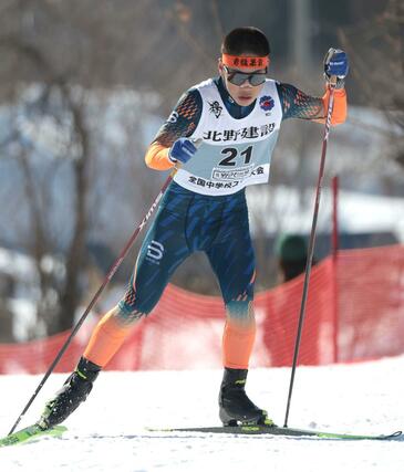 複合男子　連覇を達成した竹田葵（妙高高原）＝長野県野沢温泉村（写真映像部・伊藤駿平）