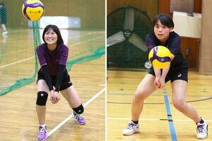 日本代表に選ばれた岡田夕愛さん(左)と高橋朋伽さん