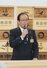 職員に年頭訓示をする魚沼市の内田幹夫市長=1月6日、魚沼市役所