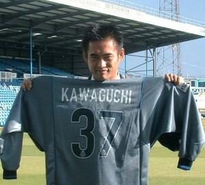 2001年、ポーツマス(イングランド)に移籍した川口能活さん