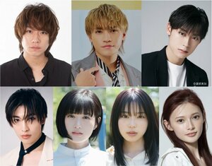 4月スタート『サレタ側の復讐～同盟を結んだ妻たち～』に出演する（左から）落合モトキ、二階堂高嗣、高松アロハ（下段左から）増子敦貴、に増子敦貴、小西桜子、矢野ななか、青島心（C）「サレタ側の復讐」製作委員会