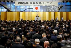 　経済３団体の新年祝賀会＝６日午後、東京都千代田区