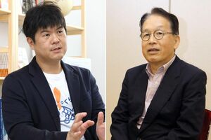 ながさき一生さん(左)と宮原正典さん