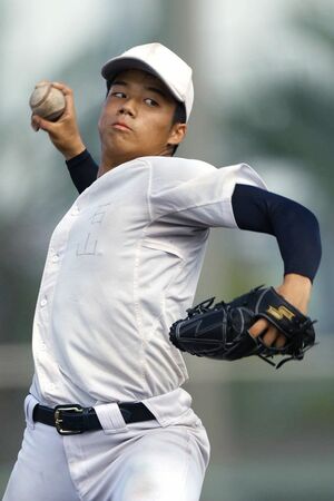 石山愛輝投手(中越高校)