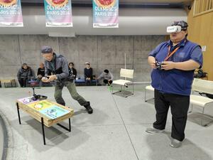 ドローンの操作技術を競ったレース＝村上市